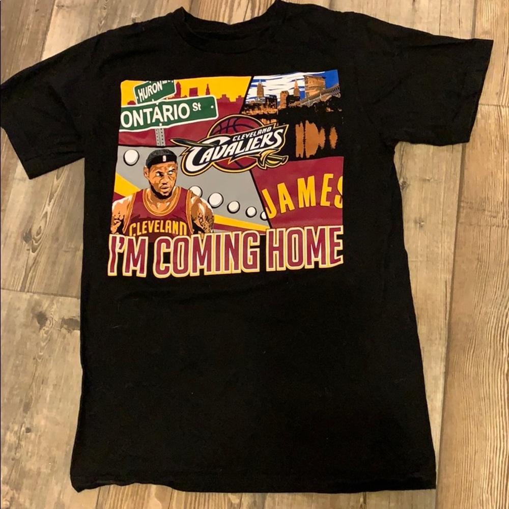 🏀NBA LeBron James Cavs Coming Home t shirt S🏀